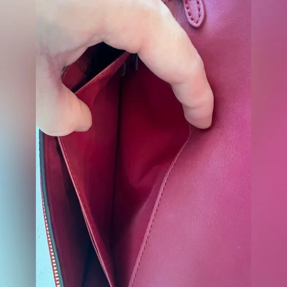 Coach Red Leather Crossbody - Picture 6 of 11